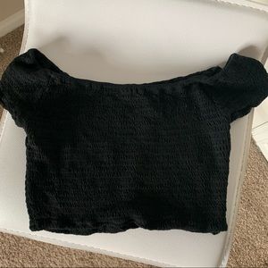 Off the shoulder fitted crop top